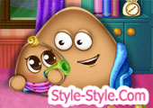 العاب pou بو مع طفلها العاب pou بو مع طفلها